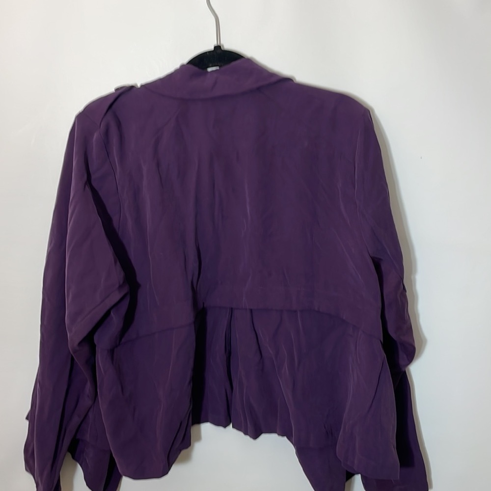 Torrid 2 TWILL DRAPE FRONT JACKET purple - Picture 6 of 7